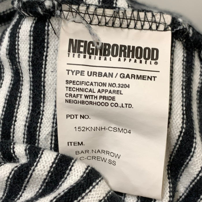 【中古品】【メンズ】 NEIGHBORHOOD ネイバーフッド 半袖Tシャツ カットソー トップス ブランド 古着 142-250531-gm-03-fuz サイズ:S カラー:ホワイト ブラック 万代Net店