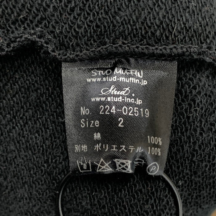 【中古品】【レディース】 STUD MUFFIN スウェット トップス アウター ブランド 古着 140-250607-gm-15-fuz サイズ:2 カラー:ブラック アニマル 万代Net店