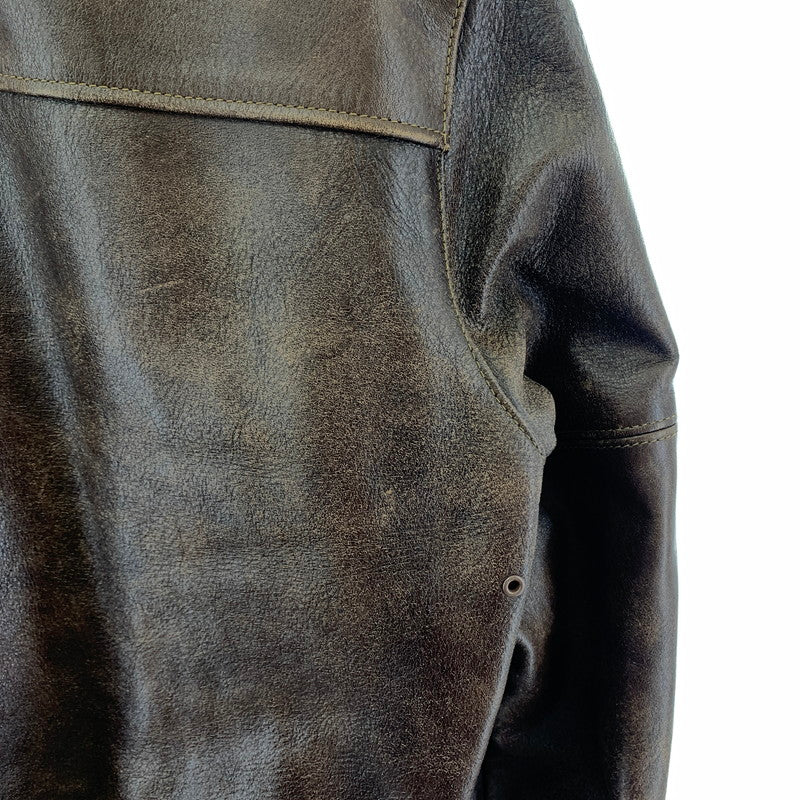 【中古品】【メンズ】 THE FEW ザ フュー 31-800P A-1 フライト レザー ジャケット 革ジャン ジャケット アウター 古着 145-250516-mh-08-fuz サイズ:38 カラー:ブラウン 万代Net店