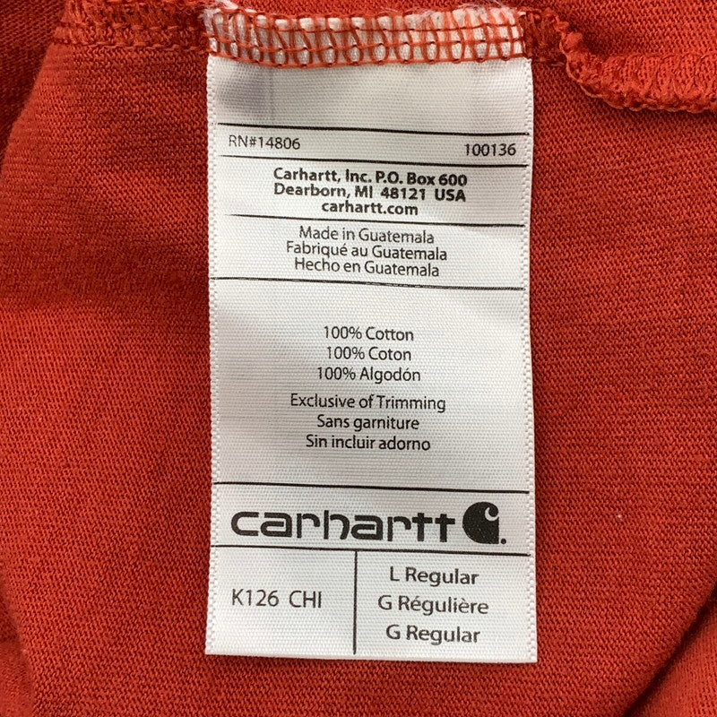 【中古品】【メンズ】 CARHARTT 長袖Tシャツ トップス ブランド 古着 カットソー 145-260425-gm-11-fuz サイズ:L カラー:オレンジ 万代Net店