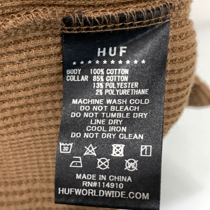 【中古品】【メンズ】 HUF ハフ 半袖ニットシャツ トップス ブランド 古着 142-250615-gm-09-fuz サイズ:S カラー:ブラウン 万代Net店