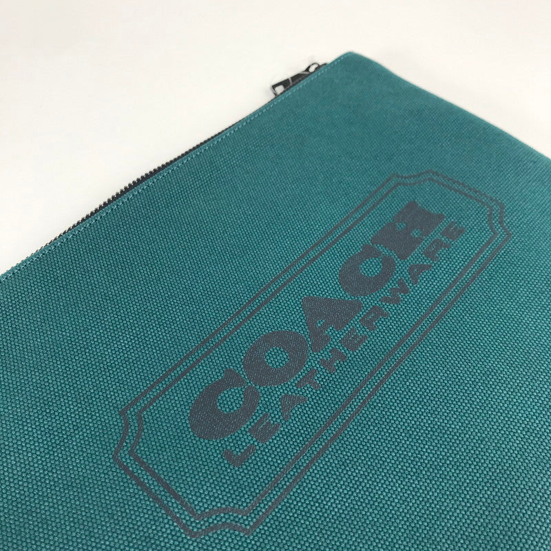 【中古品】 COACH コーチ クラッチバッグ カバン グリーン キャンバス クラッチ バッグ 180-260424-mh-14-fuzh 万代Net店