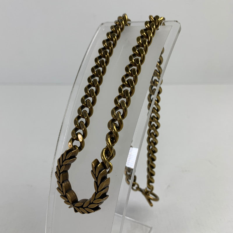 【中古品】【メンズ/レディース】 FRED PERRY フレッドペリー 喜平ネックレス 月桂樹ロゴ ネックレス ゴールドカラー アクセサリー 192-260115-io-10-fuz 万代Net店