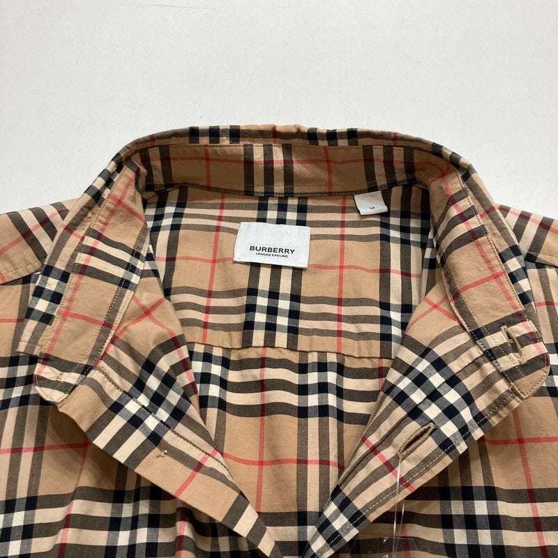 【中古品】【メンズ】 BURBERRY バーバリー 8020966 LS CHECK SHIRT ノヴァチェック チェック柄 長袖 シャツ トップス 古着 141-250823-mh-08-fuz サイズ:M カラー:ブラウン 万代Net店