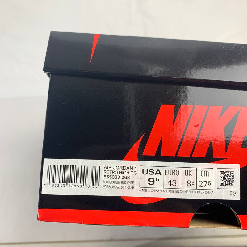 【中古美品】【メンズ】 NIKE 555088-063 AIR JORDAN 1 HIGH OG " PATENT BRED" エアジョーダン1レトロハイOG パテント ブレッド スニーカー 靴 160-250824-nm-03-fuz サイズ:27.5cm 万代Net店