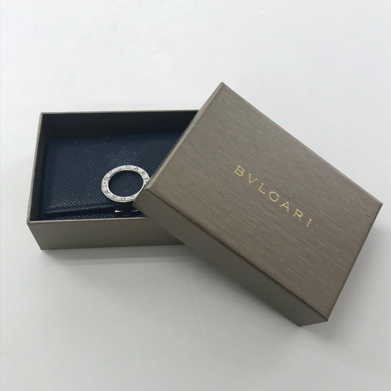 【中古品】【メンズ/レディース】 BVLGARI ブルガリ ロゴリング コインケース 財布 181-250925-ky-08-fuz カラー:ネイビー 万代Net店