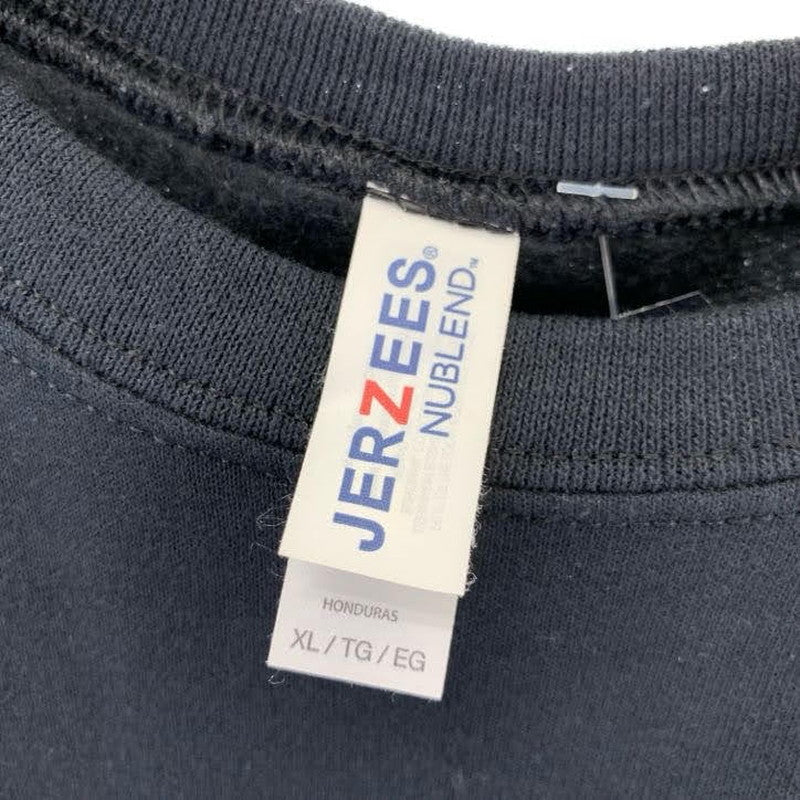 【中古品】【メンズ】 JERZEES SWEATSHIRT ジャージーズ スウェットシャツ 145-260204-rn-14-fuz サイズ:XL カラー:ブラック 万代Net店