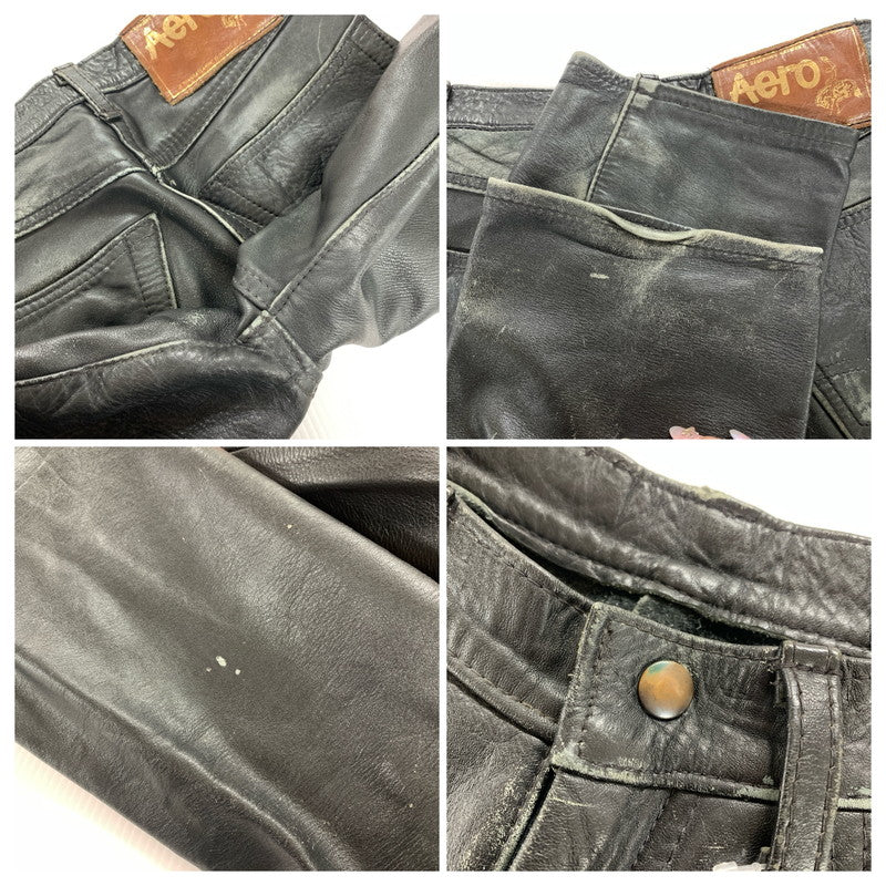 【中古品】【メンズ】 AERO LEATHER エアロ レザー LEATHER PANTS レザー パンツ ライダース パンツ ボトムス 古着 156-260220-mh-10-fuz サイズ:不明 カラー:ブラック 万代Net店