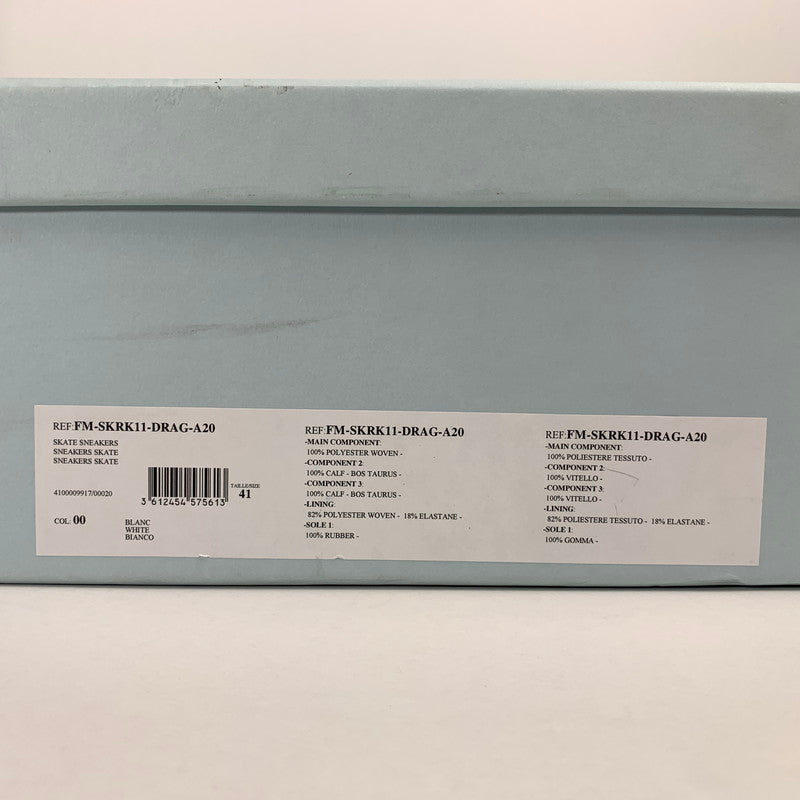 【中古美品】【メンズ】 LANVIN ランバン FM-SKRK11-DRAG-A20 CURB SNEAKERS カーブ スニーカー シューズ 靴 183-251104-mh-03-fuz サイズ:41 カラー:ホワイト 万代Net店