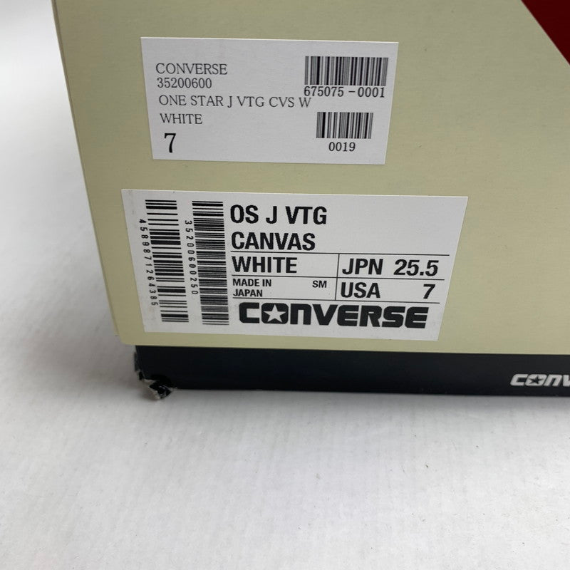 【中古美品】【メンズ】 CONVERSE ONE STAR ローカットスニーカー スニーカー 靴 コンバース 162-251102-st-06-fuz サイズ:25.5cm カラー:ホワイト 万代Net店