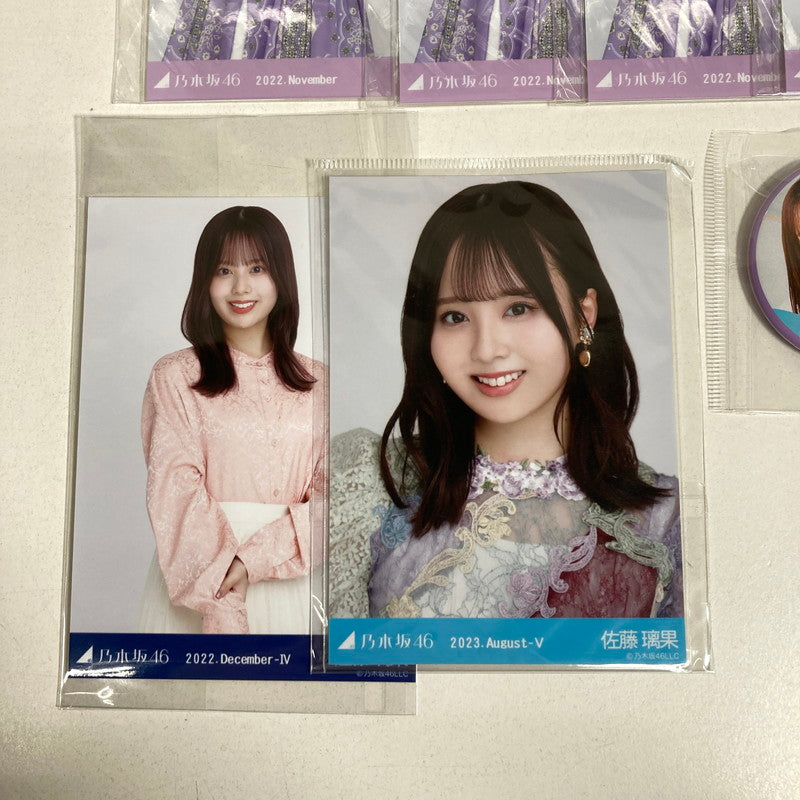 【中古品】 乃木坂46 佐藤璃果 生写真 17枚 缶バッチ アクリルキーホルダー アクキー 乃木坂 グッズ まとめ 085-251209-mh-30-fuz 万代Net店