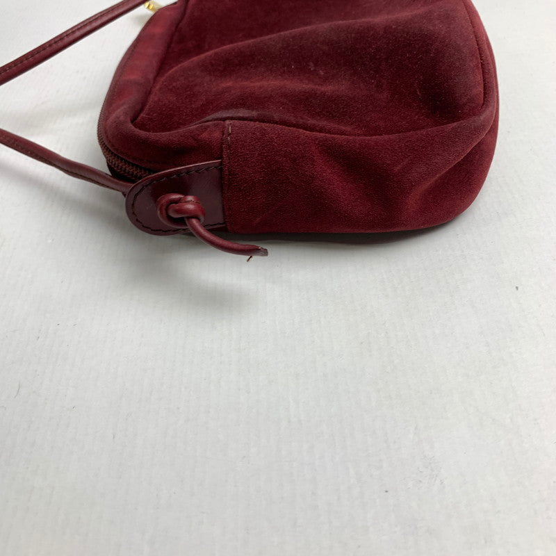 【中古品】【レディース】 LOEWE スエード ショルダーバッグ カバン ロエベ 180-251218-st-05-fuz カラー:ワイン 万代Net店
