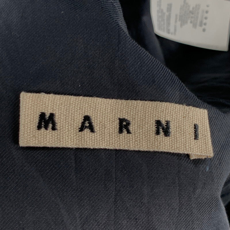 【中古品】【メンズ】 MARNI TUMU0049P0 マルニ ステンカラーコート ブランド 古着 141-260523-gm-38-fuz サイズ:50 カラー:ネイビー 万代Net店
