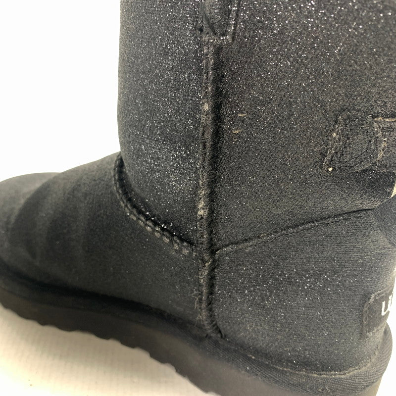 【中古品】【レディース】 UGG アグ MINI BAILEY BOW ll ミニ ベイリー ボウ ムートン ブーツ 靴 167-260130-mh-10-fuz サイズ:24cm カラー:ブラック 万代Net店