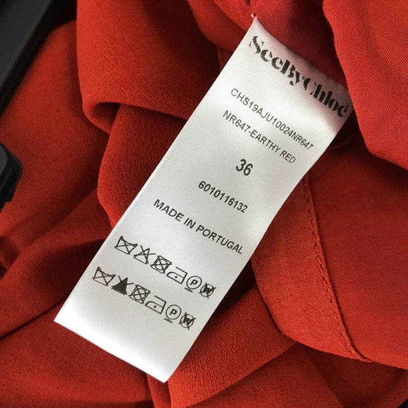 【中古品】【レディース】 SEEBYCHLOE シーバイクロエ スカート シフォン 36サイズ レディース レッド 168-260329-io-11-fuzh 万代Net店