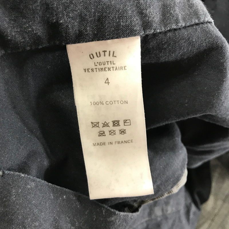 【中古品】【メンズ】 OUTIL ウティ ステンカラーコート ジャケット アウター 古着 140-260311-mh-10-fuz サイズ:4 カラー:グレー 万代Net店