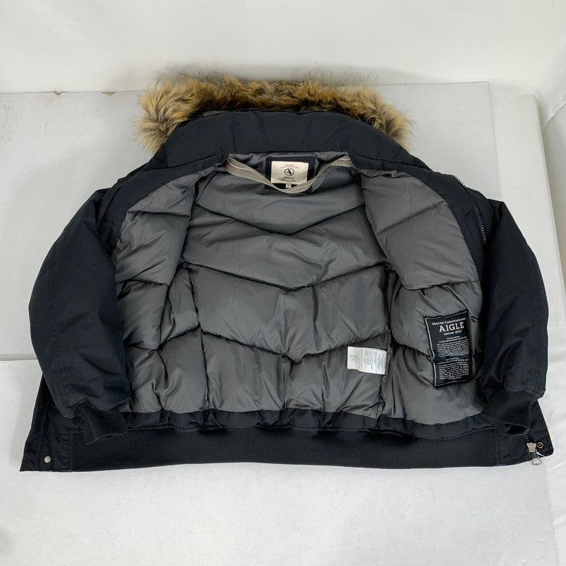 【中古品】【メンズ】 AIGLE エーグル ROCKYFIELD MTD ロッキーフィールド ダウンジャケット BLACK SIZE:M ※小さな穴あり 144-260803-io-07-fuzh カラー:ブラック 万代Net店