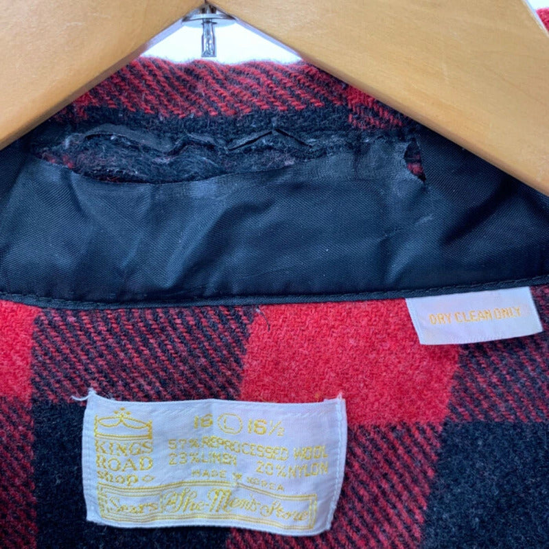 【中古品】【メンズ】 SEARS KINGS ROAD/WOOL SHIRT ウールシャツ ネルシャツ チェックシャツ メンズ Lサイズ 145-220926-nm-2-fuzh 万代Net店