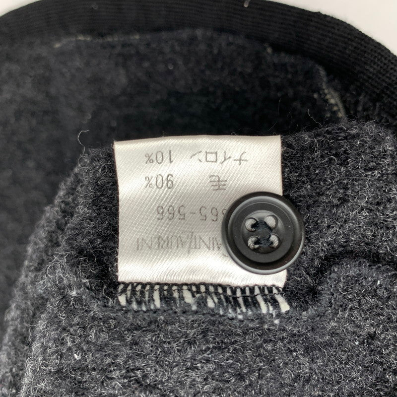 【中古品】【メンズ】 YVES SAINT LAURENT VEST イヴサンローラン ベスト ブランド 古着 141-260523-gm-28-fuz サイズ:L カラー:ブラック 万代Net店