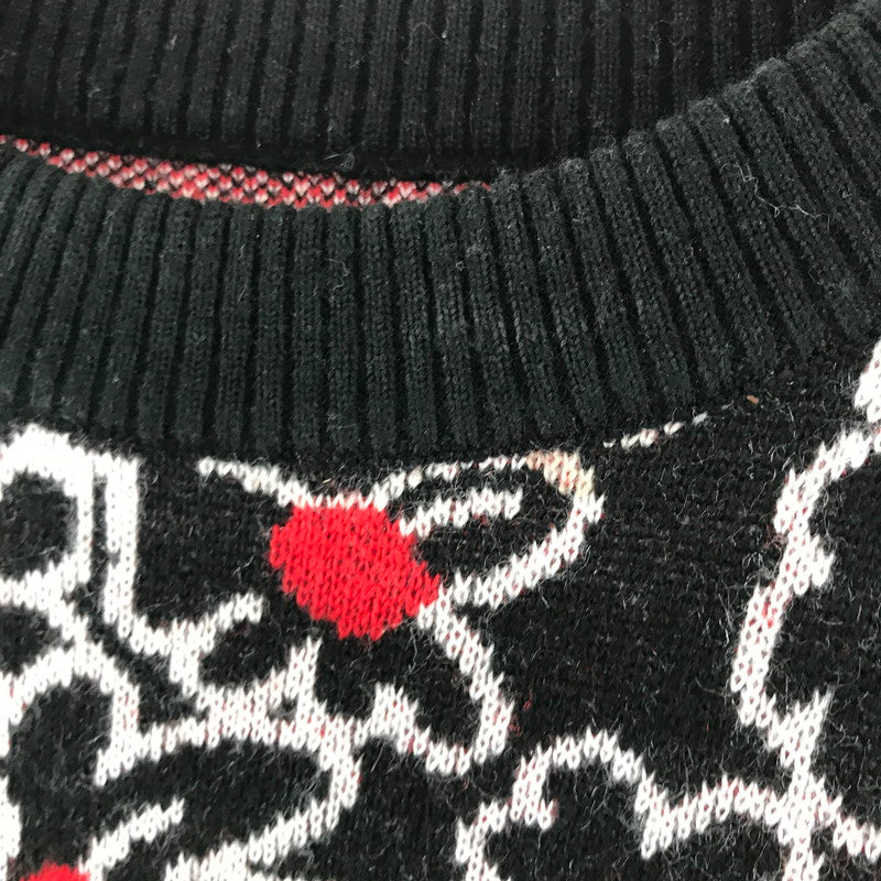 【中古品】【メンズ】 SYUMAN. シュウマン YO23AW-08 LE REVE DU PAPILLON SWEATER 140-260413-ky-07-fuzh サイズ:F カラー:ブラック 総柄 万代Net店