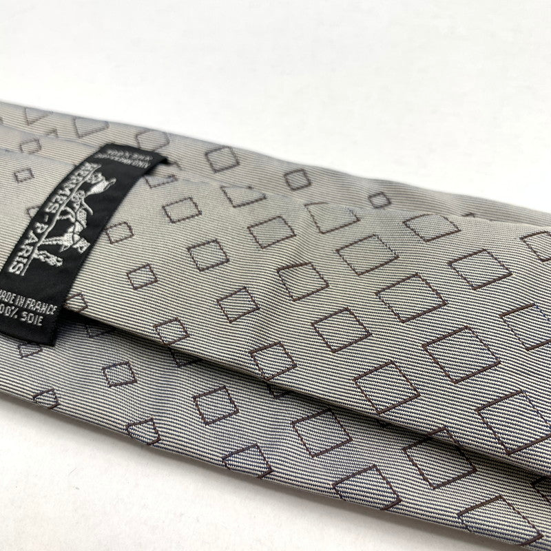 【中古品】【メンズ】 HERMES エルメス シルクネクタイ ひし形総柄 ブランド 小物 古着 183-260425-gm-31-fuz 万代Net店