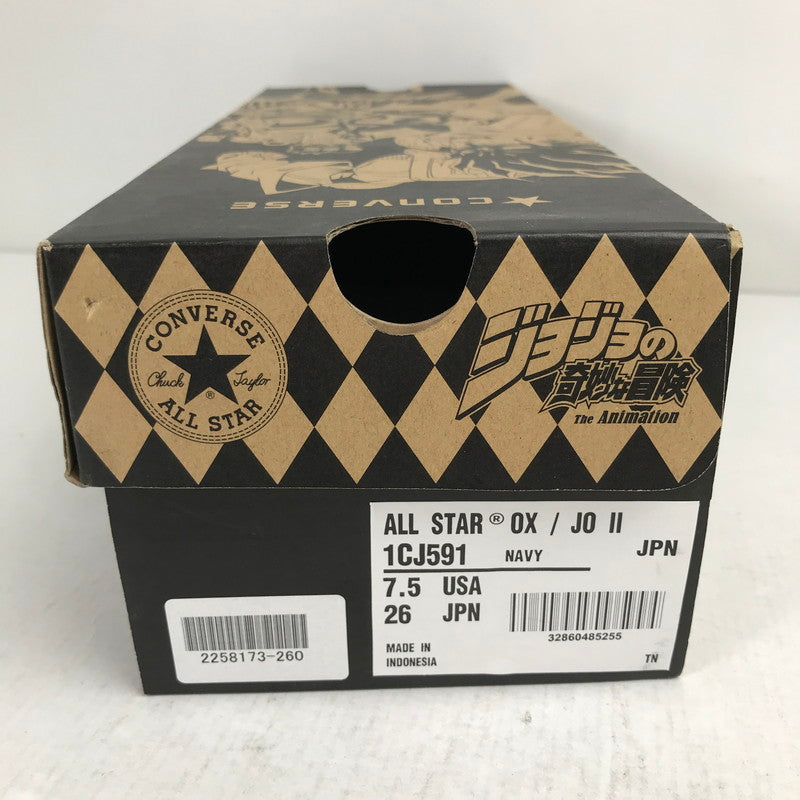 【中古品】【メンズ】 CONVERSE コンバース × ジョジョの奇妙な冒険 1CJ591 西陣織 ALL STAR OX オールスター スニーカー 靴 163-260930-mh-20-fuzh サイズ:26cm カラー:ブルー 万代Net店
