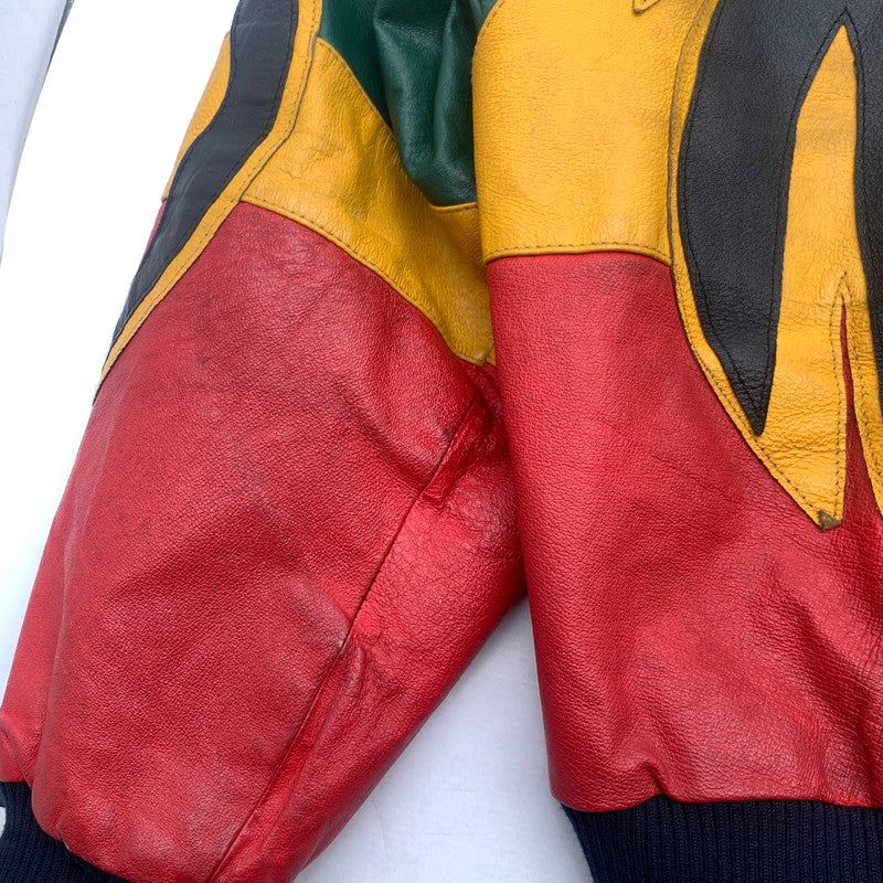 【中古品】【メンズ】 USED LEATHER JACKET マルチカラーレザージャケット 本革 ブランド 古着 147-260725-gm-08-fuzh サイズ:L カラー:マルチカラー 万代Net店