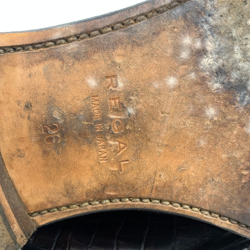 【中古品】【メンズ】 REGAL リーガル ストレートチップ ビジネスシューズ 靴 164-260917-ny-03-fuzh サイズ:26.0cm カラー:ブラウン 万代Net店