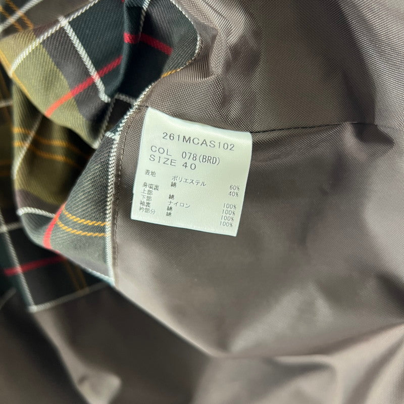 【中古美品】【メンズ】 BARBOUR バブアー 261MCAS102 BORROWDALE ボロウデイル ショートブルゾン 141-260519-ky-04-fuzh サイズ:40 カラー:ワイン 万代Net店