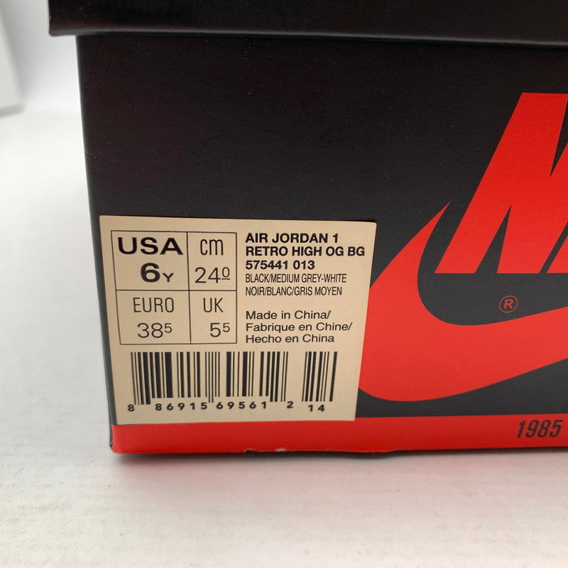 【中古品】【レディース】 NIKE ナイキ 575441-013 GS AIR JORDAN 1 RETRO HIGH OG BG SHADOW エア ジョーダン 1 レトロ ハイ スニーカー 靴 166-260518-mh-11-fuzh サイズ:24cm カラー:ブラック グレー 万代Net店