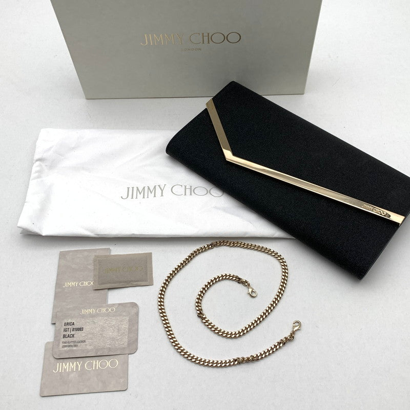 【中古品】【レディース】 JIMMY CHOO ジミーチュウ EMMIE CLUTCH BAG クラッチバッグ パーティバッグ カバン バッグ 180-260524-mh-04-fuz カラー:ブラック 万代Net店