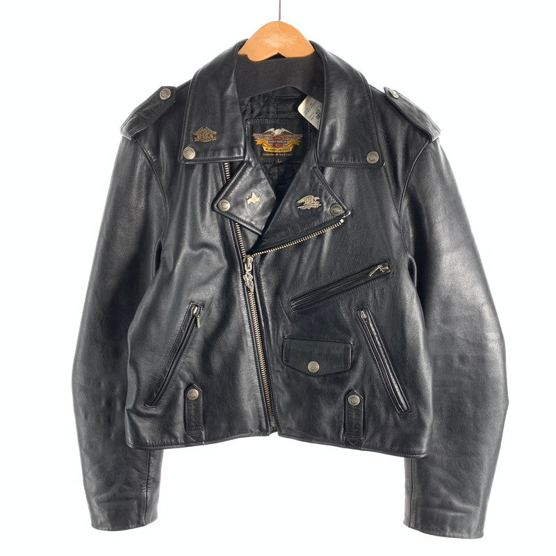 中古品】【メンズ】 HARLEY DAVIDSON ダブルライダースジャケット