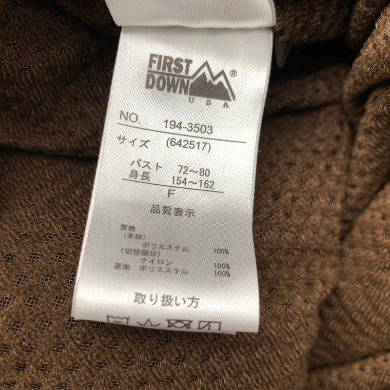 【中古品】【レディース】 FIRST DOWN ファーストダウン 194-3503 コート BROWN SIZE:F ボアフリース ※使用感有 169-260705-io-25-fuzh 万代Net店