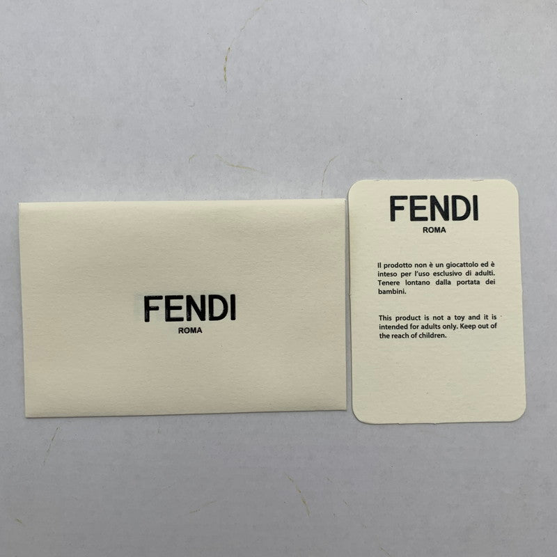 【中古品】【レディース】 FENDI フェンディ 7AP078-AFF2 スクエアFFレザーキーホルダー BLACK 保存袋、箱付属 182-260528-io-05-fuzh 万代Net店