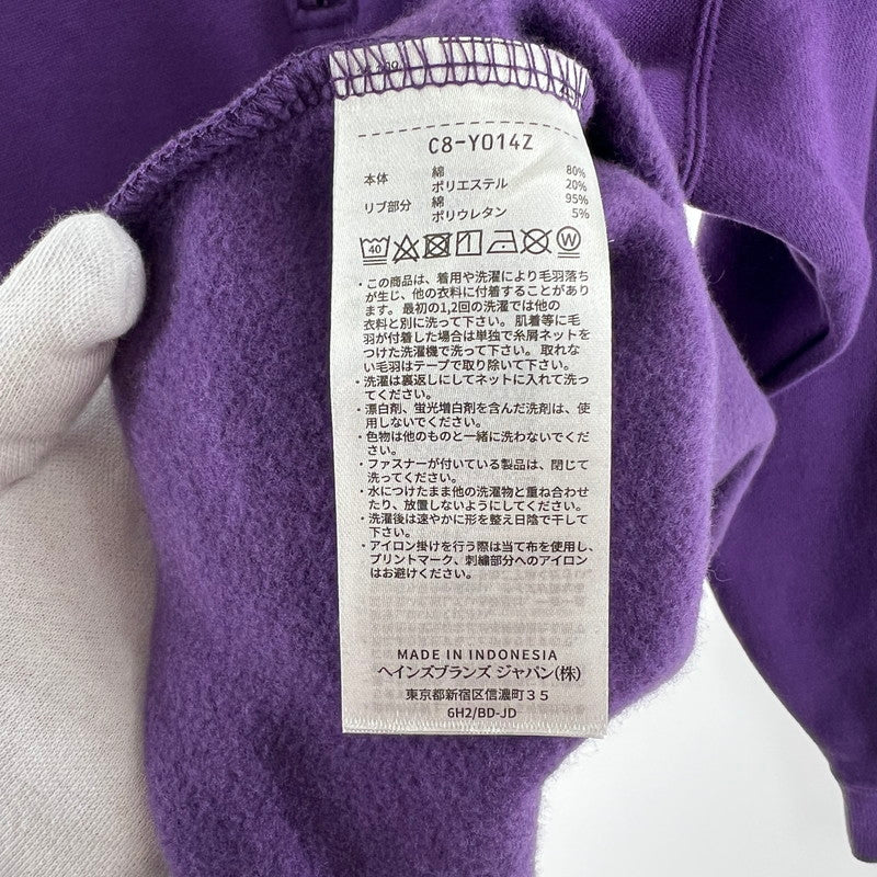 【中古品】【メンズ】 CHAMPION チャンピオン SWEATSHIRT PURPLE SIZE:L ハーフジップ スタンドカラー スウェットシャツ ※使用感有 148-260919-io-10-fuzh カラー:パープル 万代Net店