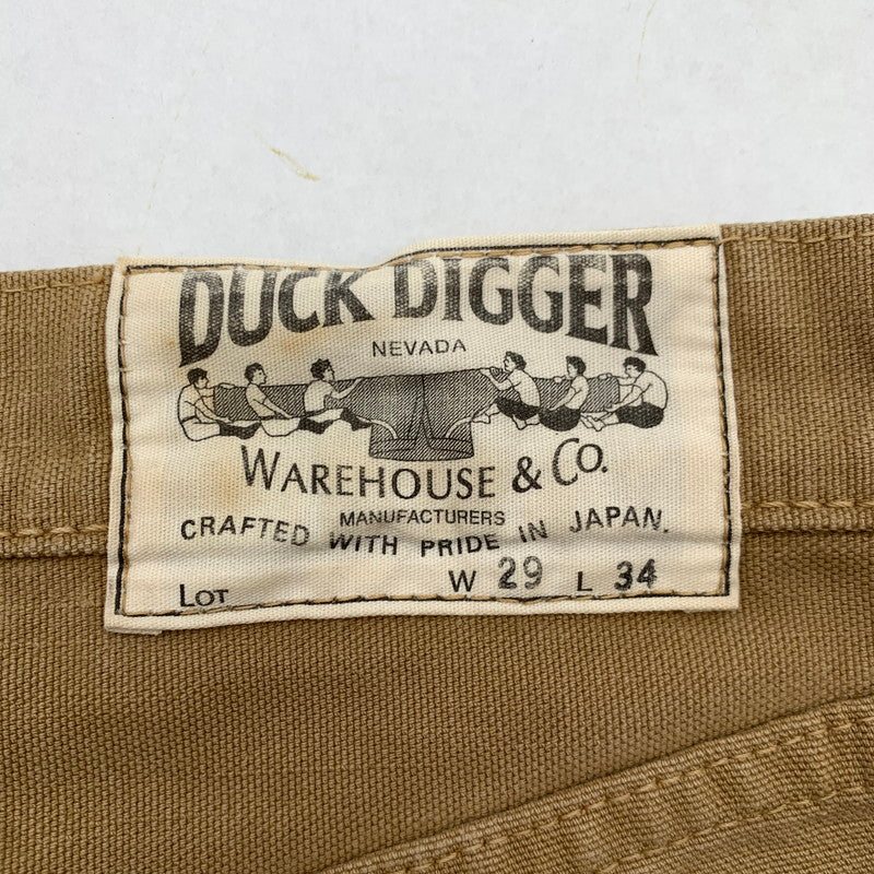 【中古品】【メンズ】 WAREHOUSE ウエア ハウス DUCK DIGGER ダック ディガー ワークパンツ ボトムス パンツ 古着 156-260608-mh-10-fuzh サイズ:29 カラー:ブラウン 万代Net店