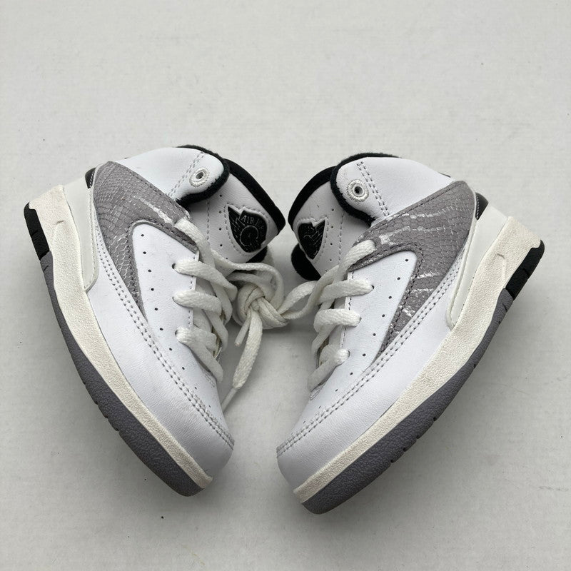 【中古品】【キッズ】 NIKE ナイキ DQ8563-102 GS AIR JORDAN2RETRO エアジョーダン2レトロ "PYTHON" WHITE.GRAY SIZE:12.0cm 173-260629-ky-07-fuzh 万代Net店