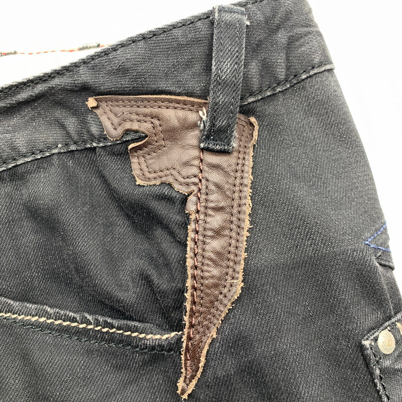 【中古品】【メンズ】 MARITHE FRANCOIS GIRBAUD マリテ フランソワ ジルボー デニム パンツ ジーンズ ボトムス 古着 156-260608-mh-12-fuzh サイズ:LL カラー:ブラック 万代Net店