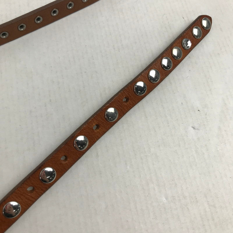 【中古品】【メンズ】 DIESEL ディーゼル スタッズベルト BROWN タグ付 ベルト 205-260731-io-26-fuzh カラー:ブラウン 万代Net店