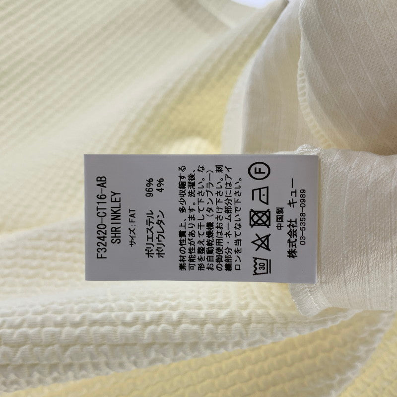 【中古品】【メンズ】 FAT エフエイティー F32420-CT16-AB SHRINKLEY ヘンリーネックTシャツ カラーOFFWHITE SIZE:FAT(XL) 142-260722-ky-17-fuzh 万代Net店