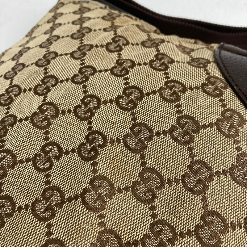 【中古品】【レディース】 GUCCI グッチ 114273 キャンバスショルダーバッグ カラー BROWN カバン 180-260615-ky-06-fuzh 万代Net店