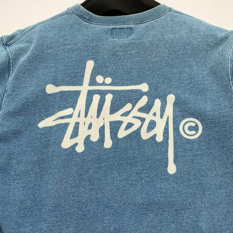 【中古品】【メンズ】 STUSSY ステューシー 半袖スウェット 半袖Tシャツ カットソー ブランド 古着 142-260628-gm-03-fuz サイズ:L カラー:ブルー 万代Net店