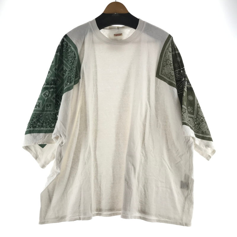 【中古品】【メンズ】 KAPITAL キャピタル バンダナHUGE Tシャツ WHITE SIZE:3 汚れあり 145-260617-io-06-fuzh 万代Net店