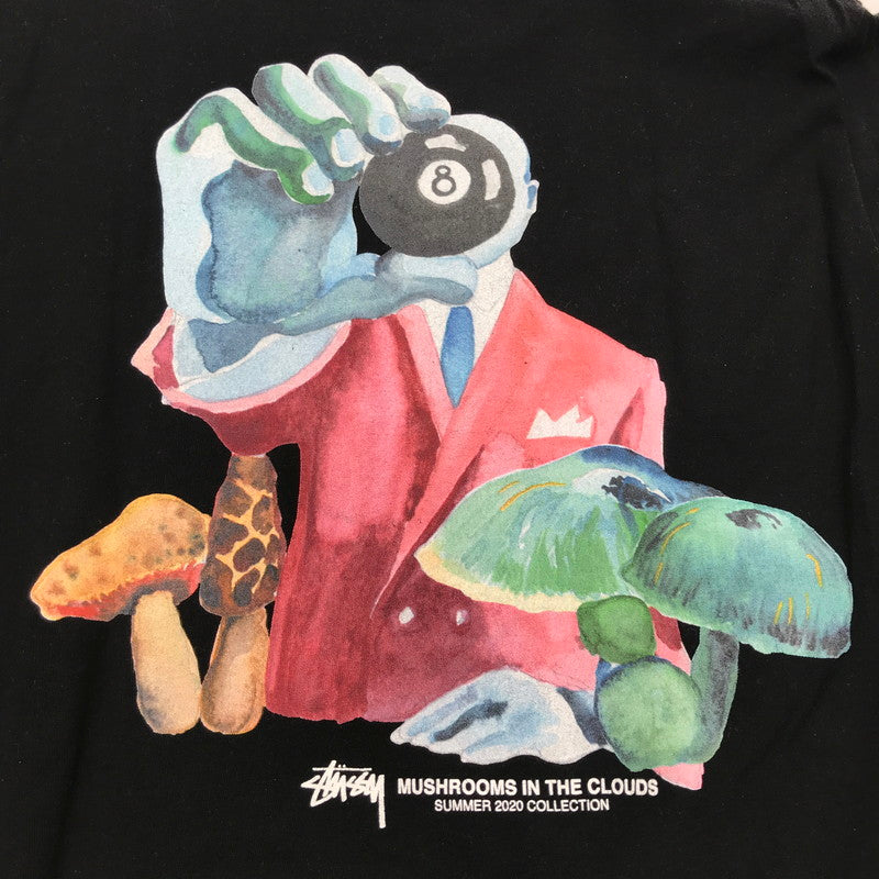 【中古品】【メンズ】 STUSSY ステューシー MUSHROOMS IN THE CLOUD S.S TEE Tシャツ BLACK SIZE:M キノコ ※使用感有 142-260617-io-05-fuzh 万代Net店
