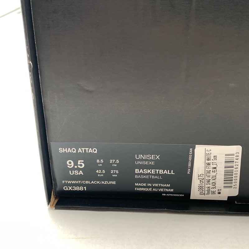 【中古美品】【メンズ】 REEBOK リーボック GX3881 SHAQ ATTAQ FOOTWARE WHITE CORE BLACK AZULE 22FW-S シャックアタック スニーカー 靴 162-260618-mh-30-fuzh サイズ:27.5cm カラー:ホワイト ブルー 万代Net店