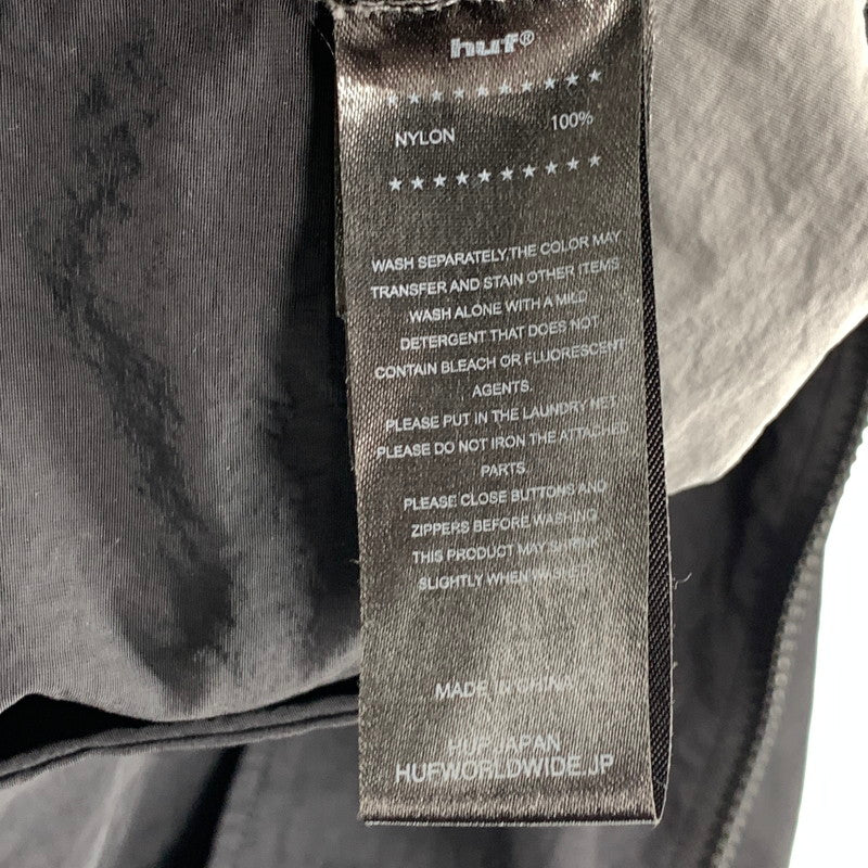 【中古品】【メンズ】 HUF ANTHEM TRACK JACKET ハフ トラックジャケット オーバーサイズ ナイロンジャケット ブルゾン アウター 古着 142-260627-gm-24-fuz サイズ:XL カラー:グレー ブラック 万代Net店