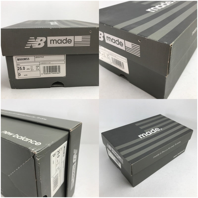 【中古品】【メンズ】 NEW BALANCE ニューバランス M990MS5 990V5 スニーカー 靴 シューズ 162-260628-mh-16-fuz サイズ:25cm カラー:レッド 万代Net店