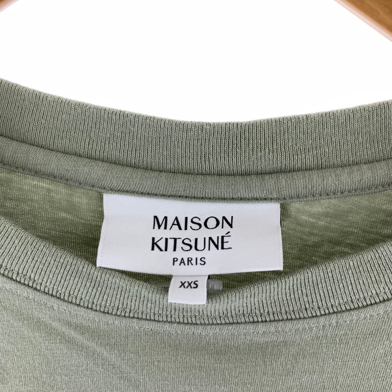 【中古品】【メンズ】 MAISON KITSUNE メゾンキツネ ベイビーフォックスパッチ半袖Tシャツ カラーGREEN SIZE:XXS 170-260630-ky-81-fuzh 万代Net店