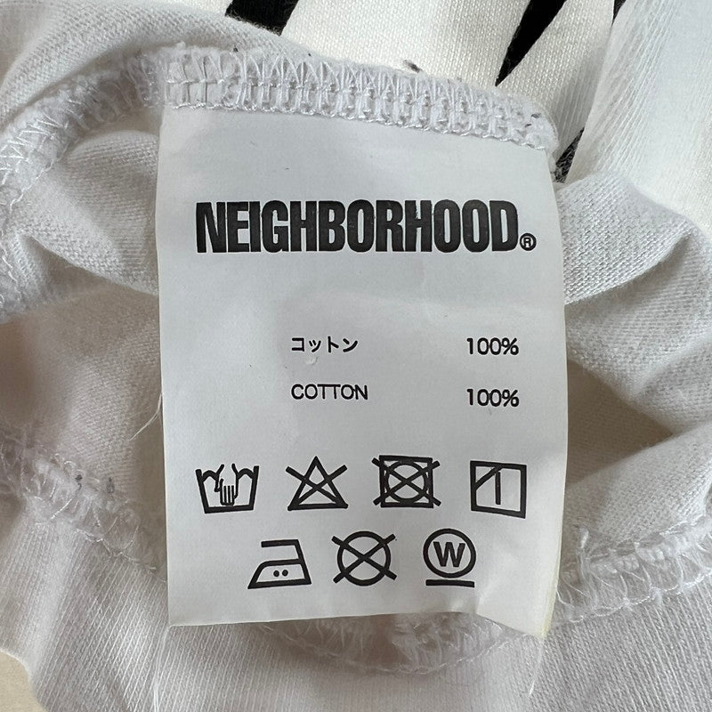 【中古品】【メンズ】 NEIGHBORHOOD ネイバーフッド 半袖Tシャツ バック フロントロゴ(NBHD) 142-260710-ny-02-fuzh サイズ:XL カラー:ホワイト 万代Net店