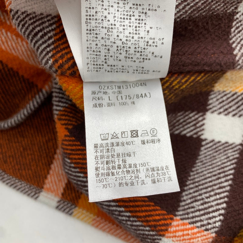 【中古品】【メンズ】 A BATHING APE ア・ベイシング・エイプ 001SHK801004M CHECK RELAXED FIT SHIRT チェックシャツ リラックスフィット ORANGE SIZE:L 142-260719-io-03-fuzh 万代Net店